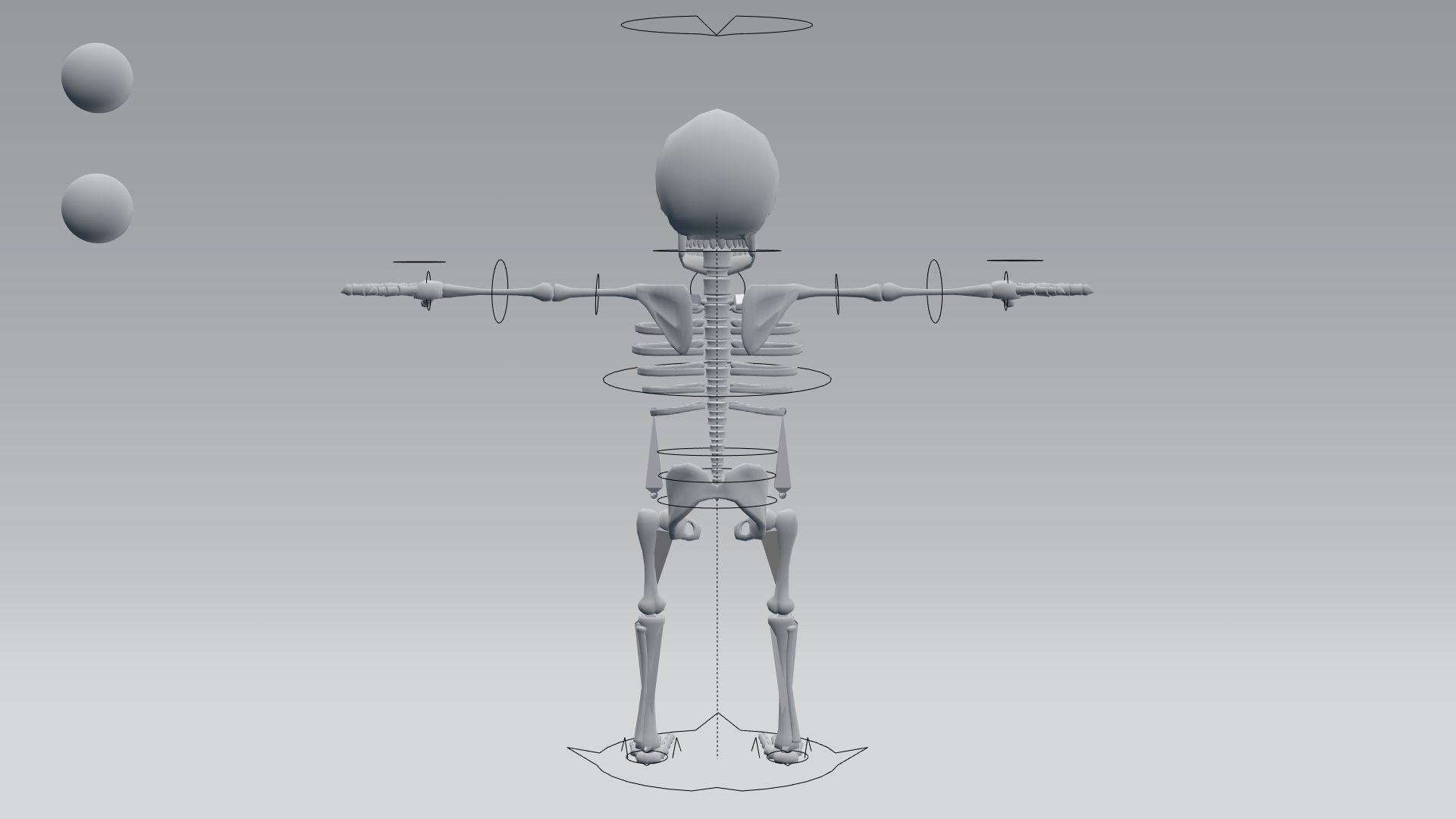 Cartoon skeleton 3D model_7