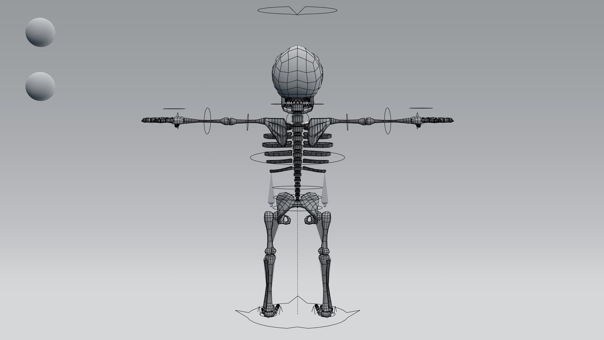 Cartoon skeleton 3D model_8