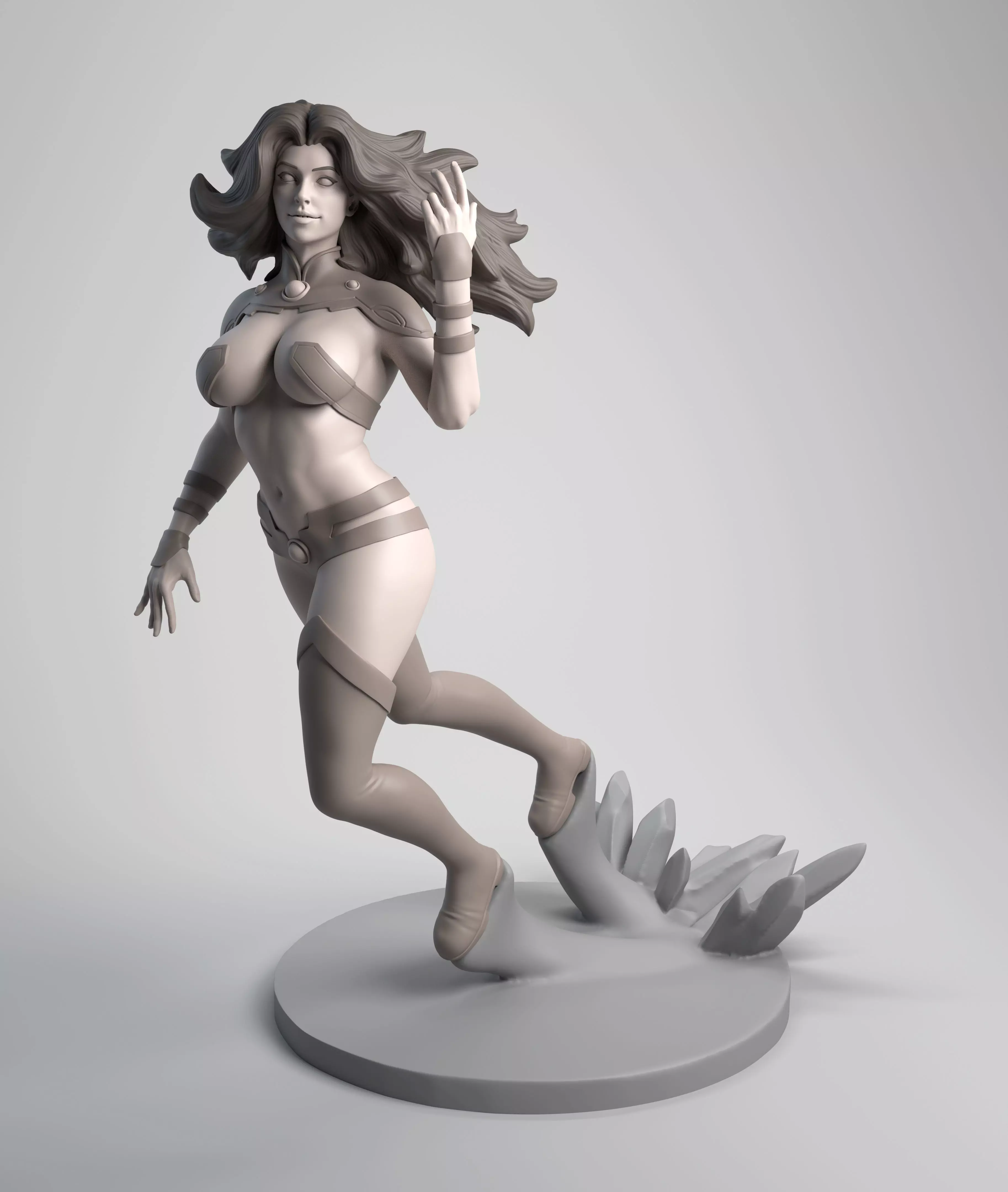 Starfire figure of female superhero 3D print model_0
