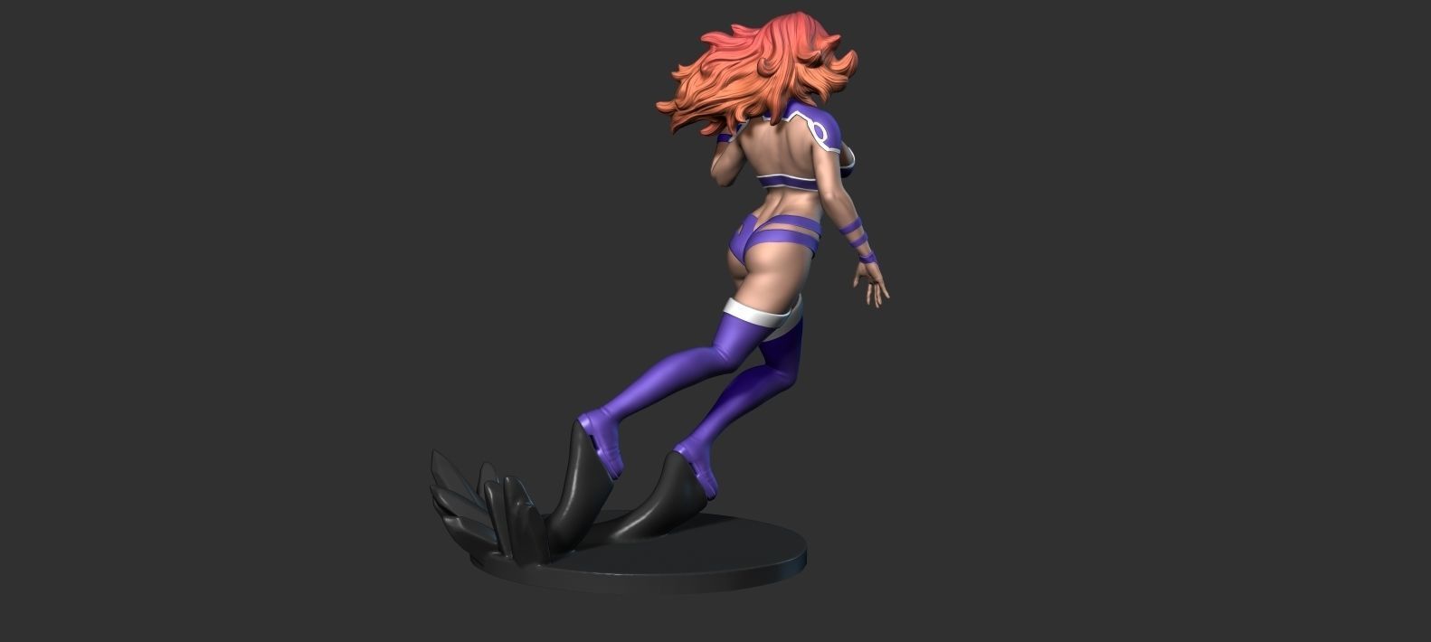 Starfire figure of female superhero 3D print model_5