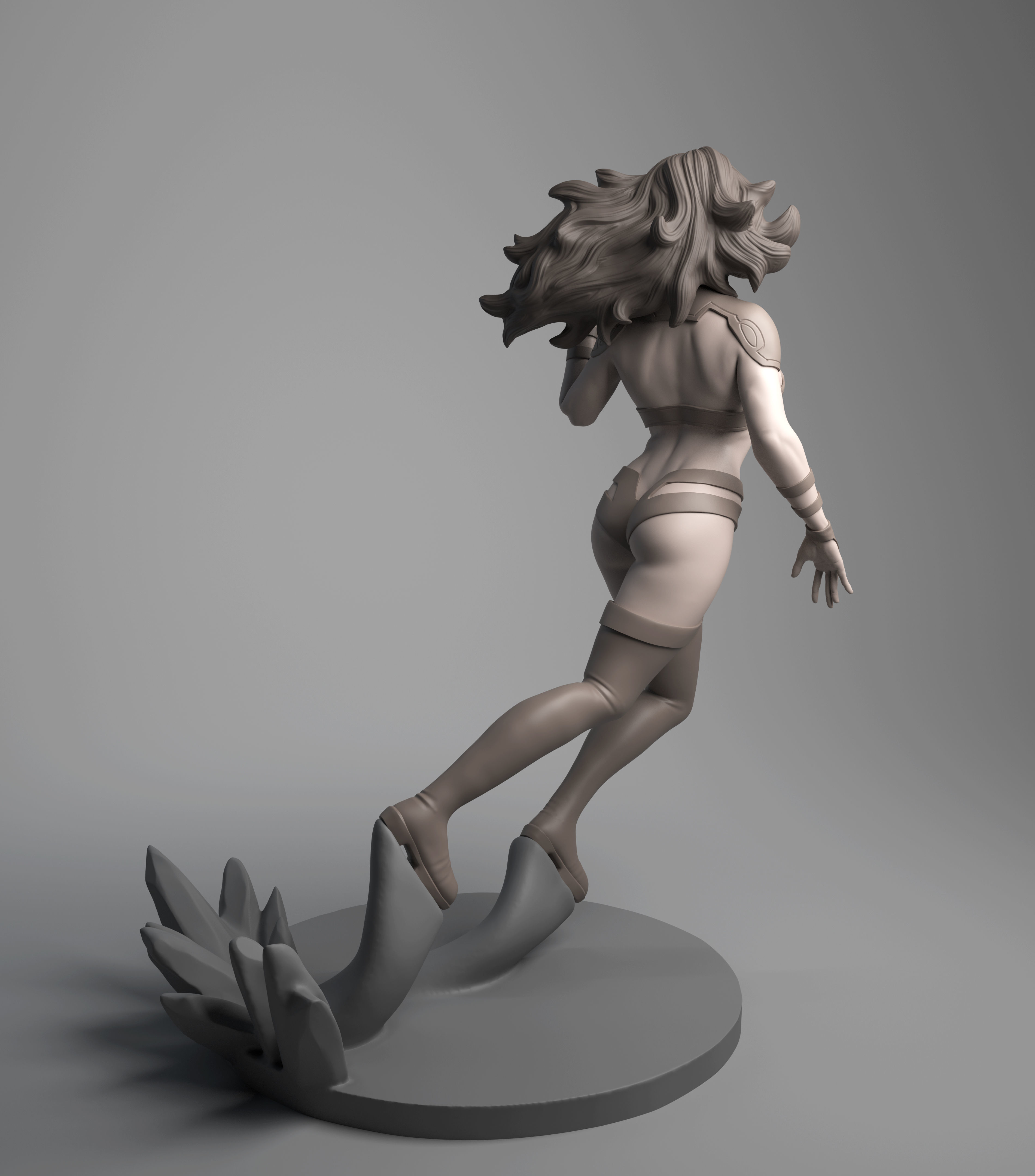 Starfire figure of female superhero 3D print model_1