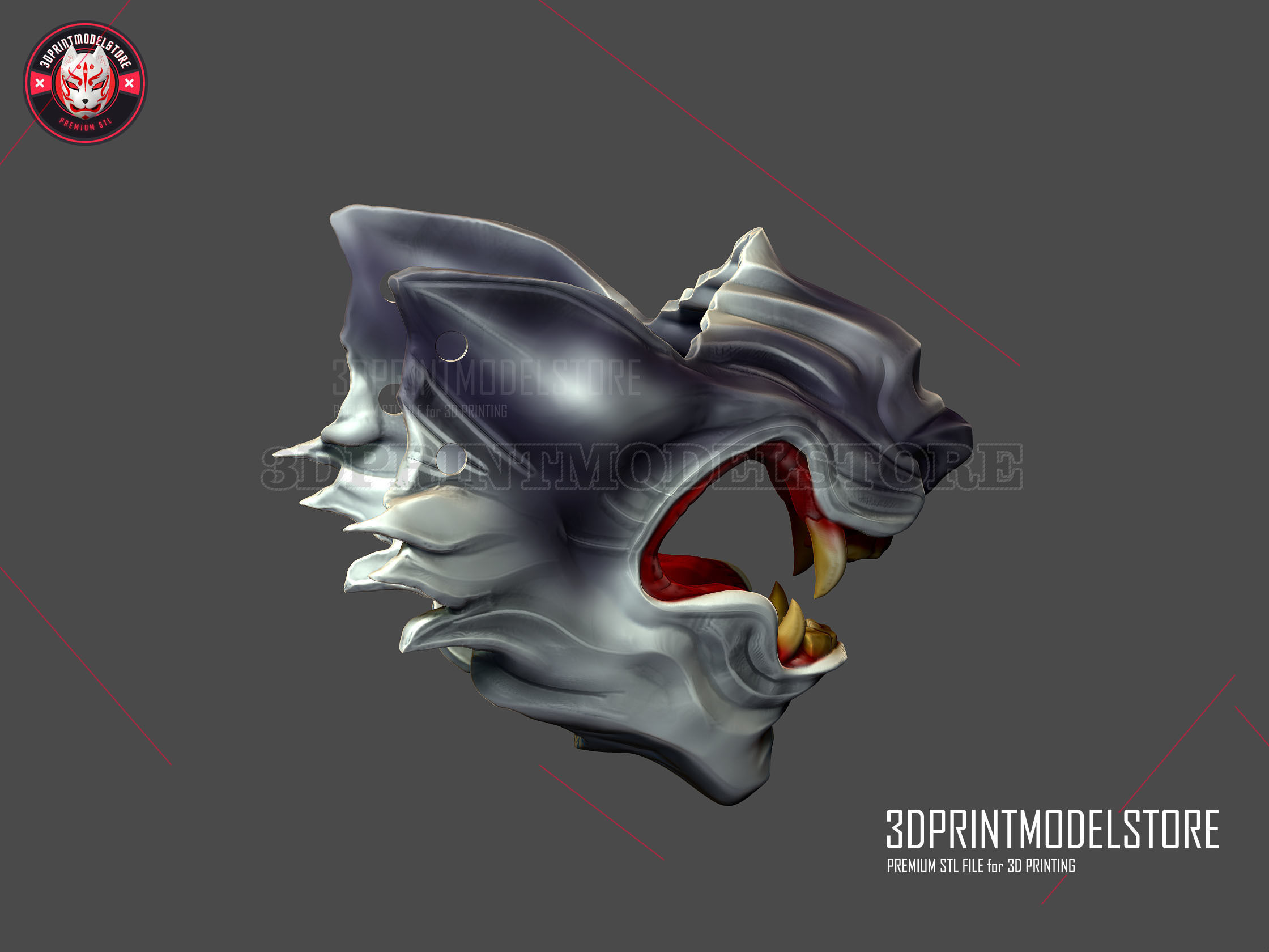 Wolf of Tsushima Mask - Ghost of Tsushima Oni Samurai Helmet 3D print model_10