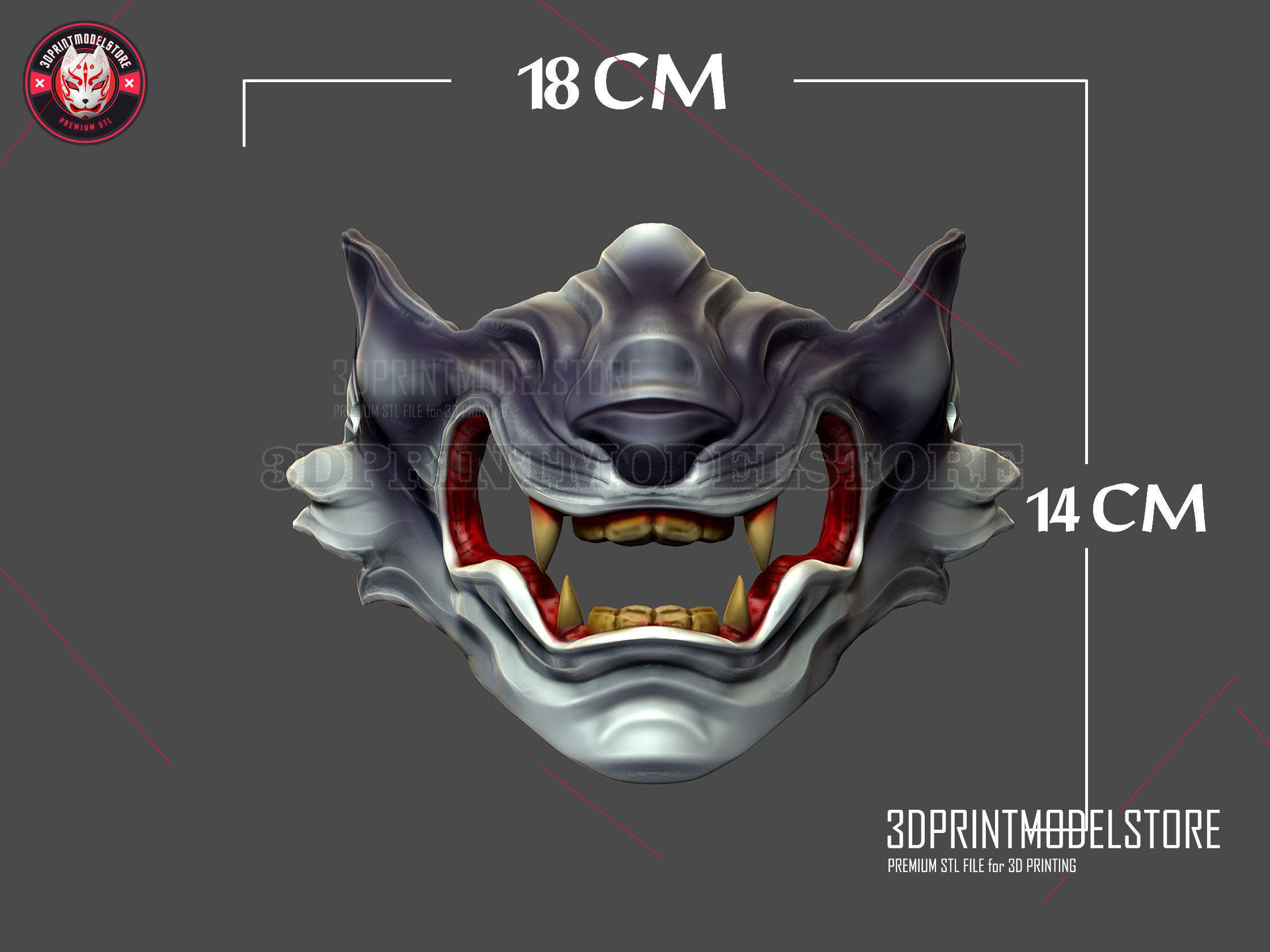 Wolf of Tsushima Mask - Ghost of Tsushima Oni Samurai Helmet 3D print model_13