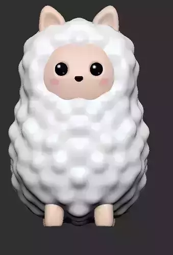 Cute Alpaca  3D print model