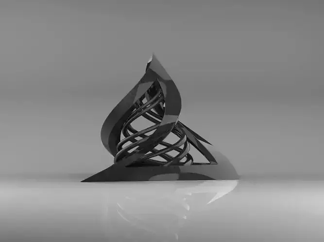 Twisted Tetrahedron 3D print model