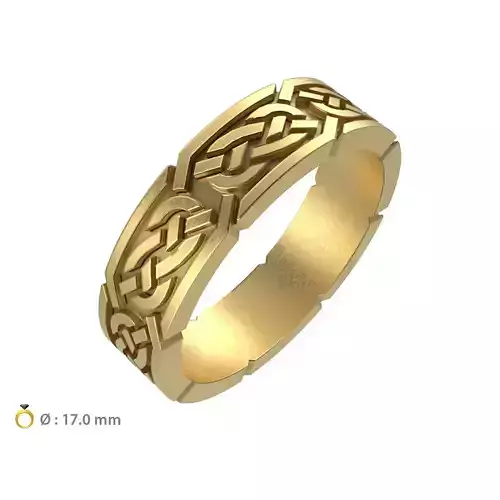 N007 Celtic wedding band 3D print model