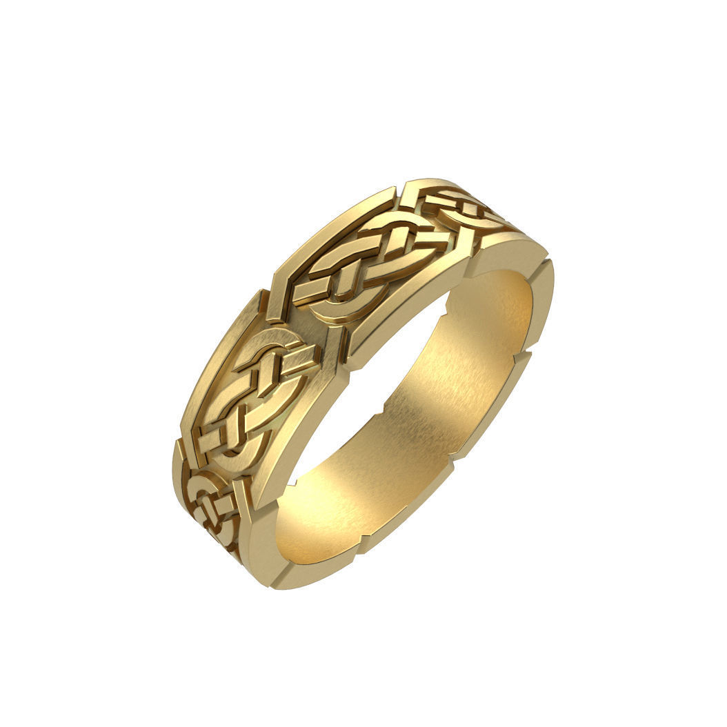 N007 Celtic wedding band 3D print model_1
