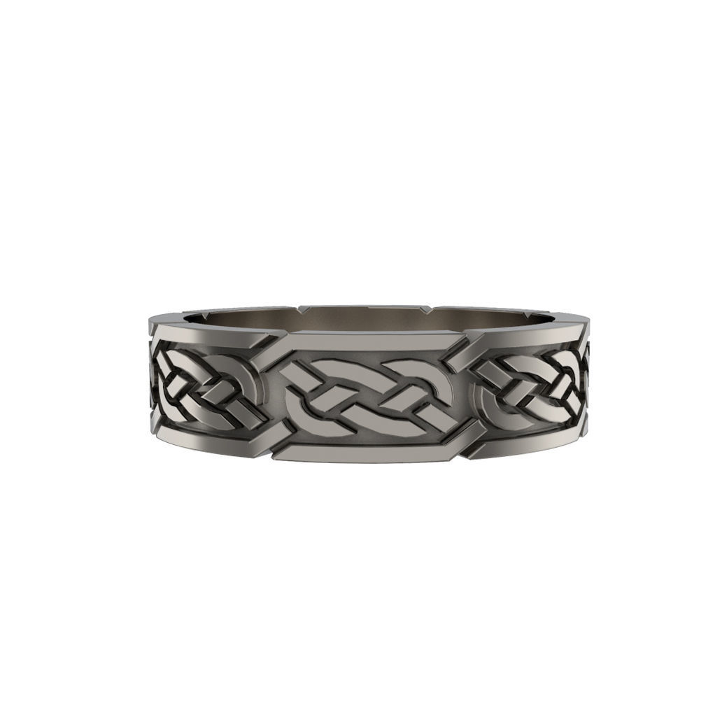 N007 Celtic wedding band 3D print model_2