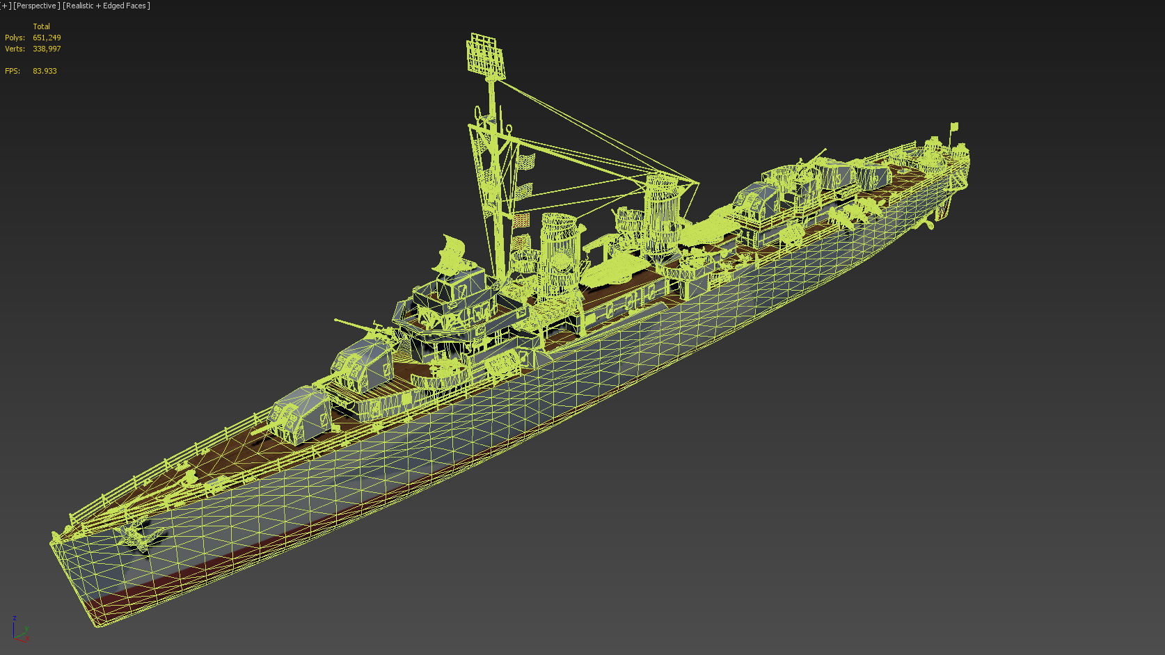 Fletcher Battleship 3D model_8