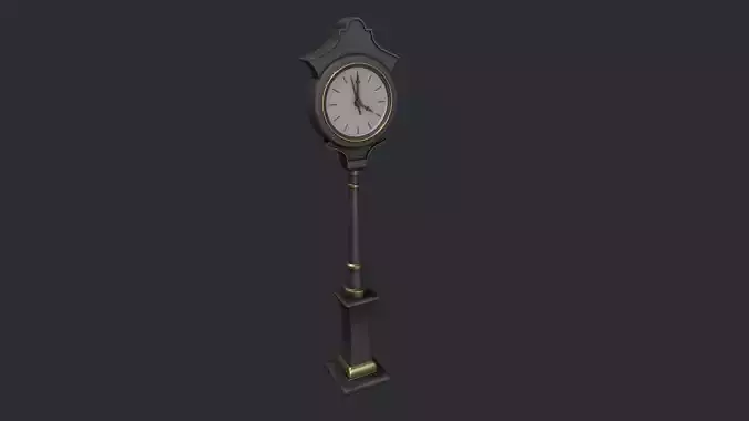 Black and Gold Street Clock