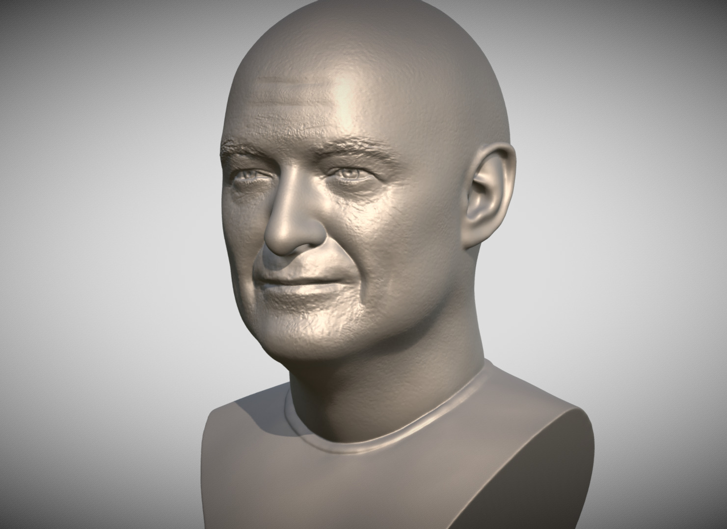 John Locke from Lost bust 3D printing ready stl obj formats 3D print model_3