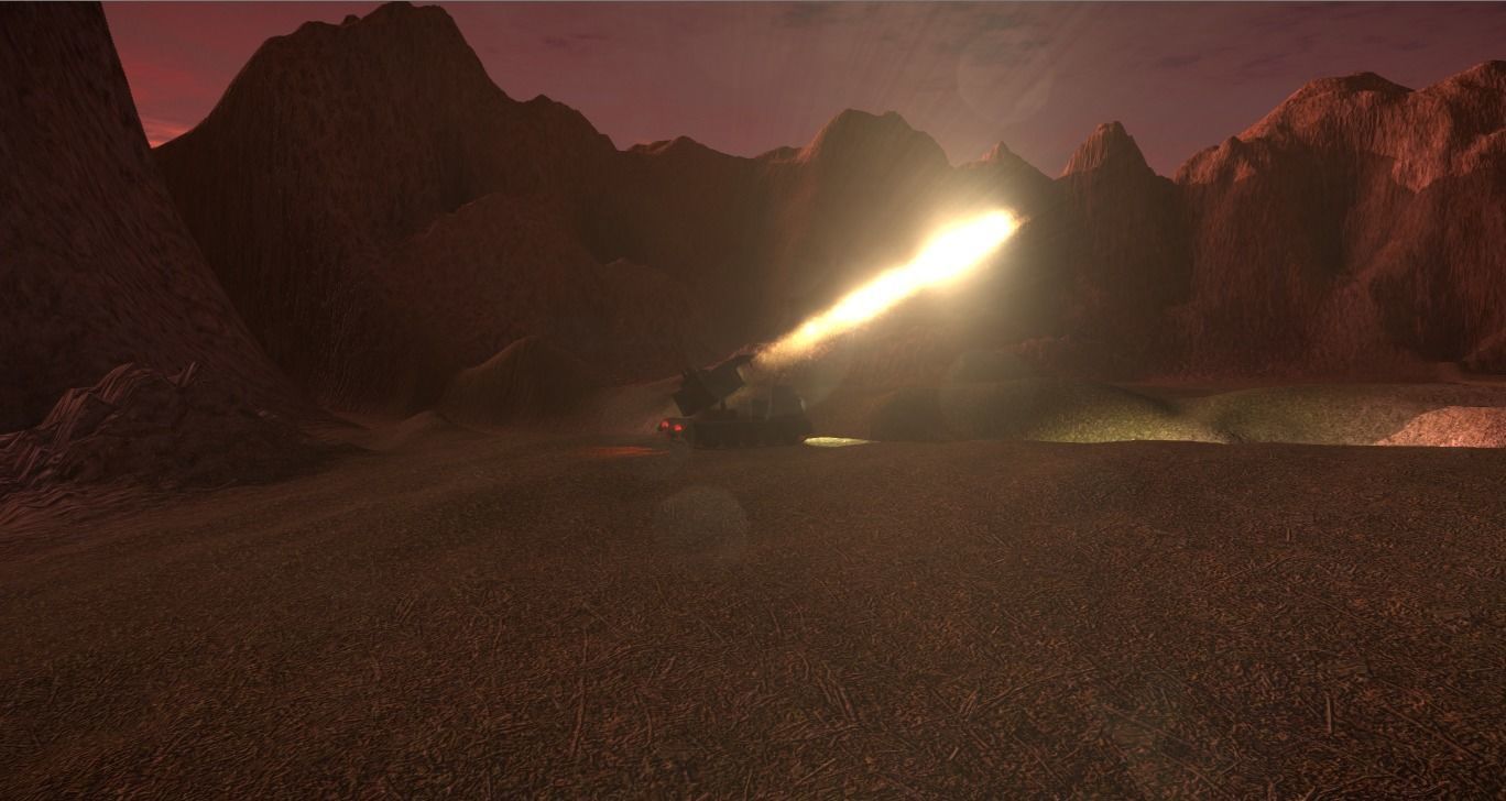 Rocket Artillery Animated and Rendered Game Ready Low-poly 3D model_3