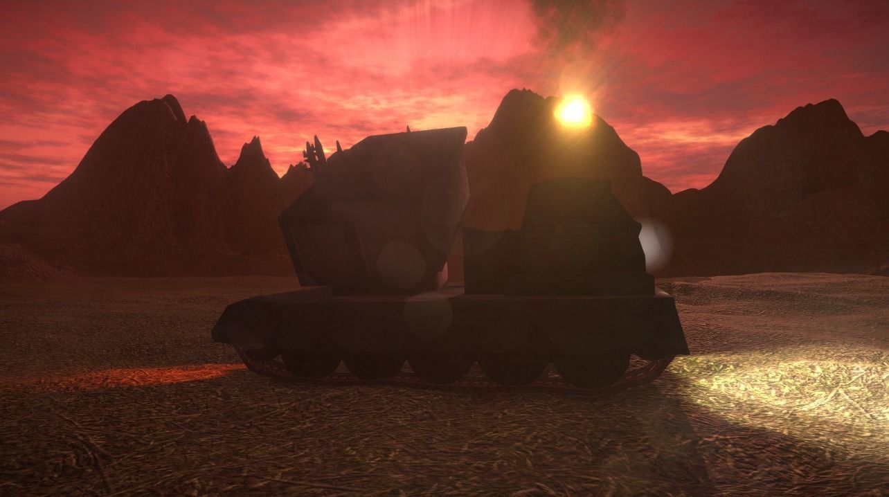 Rocket Artillery Animated and Rendered Game Ready Low-poly 3D model_4