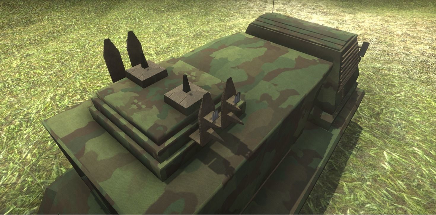 Rocket Artillery Animated and Rendered Game Ready Low-poly 3D model_7