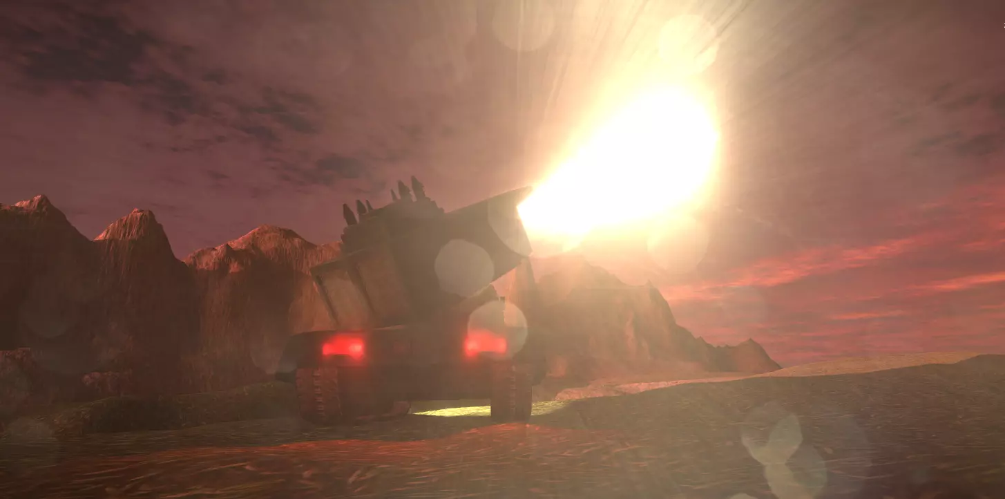 Rocket Artillery Animated and Rendered Game Ready Low-poly 3D model_0