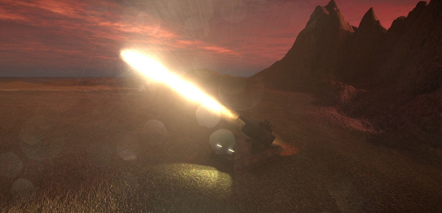 Rocket Artillery Animated and Rendered Game Ready Low-poly 3D model_21
