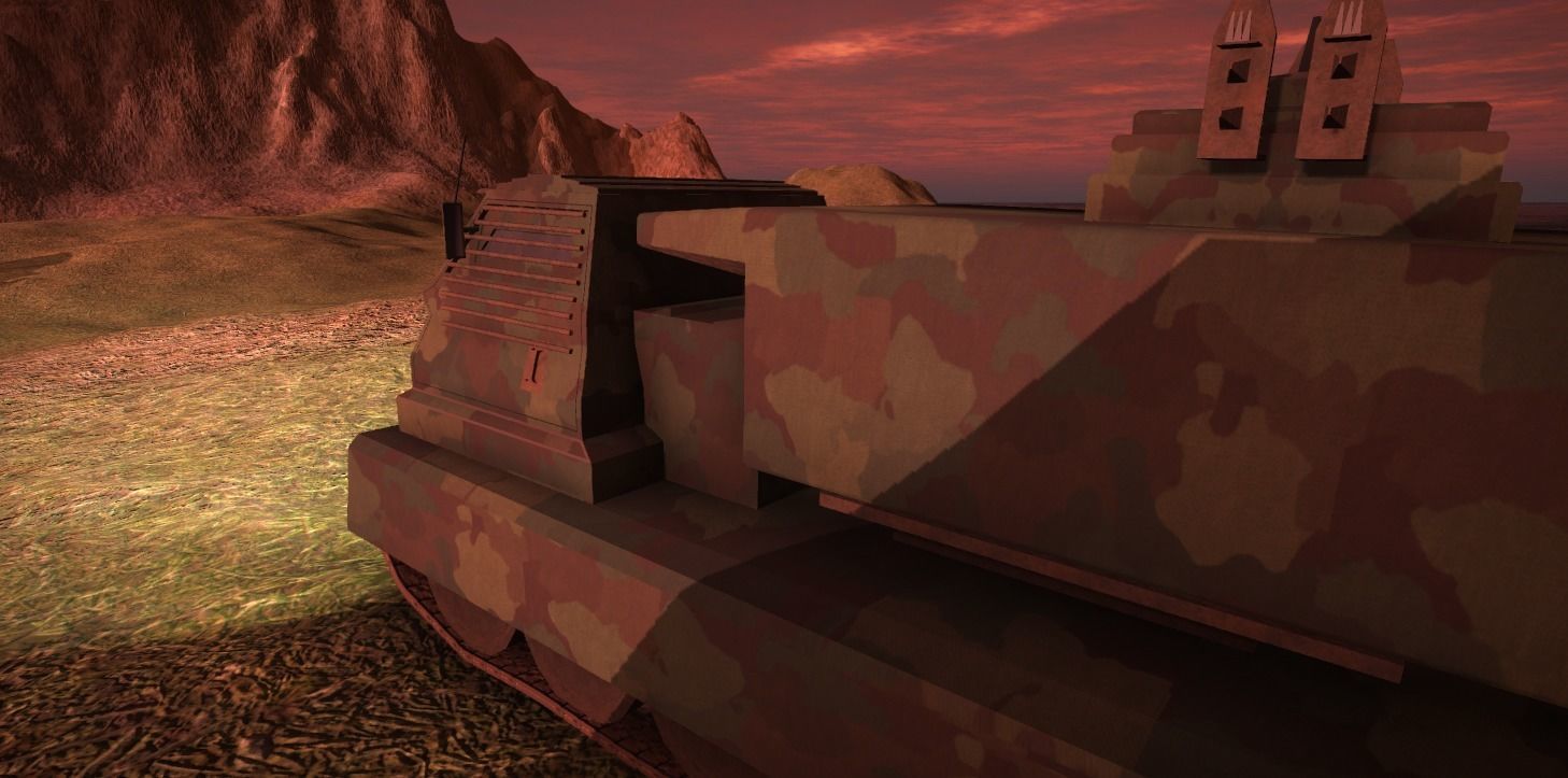 Rocket Artillery Animated and Rendered Game Ready Low-poly 3D model_16