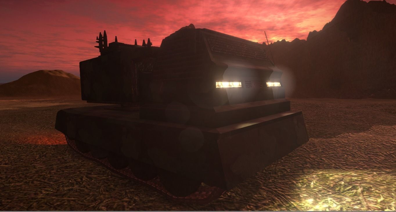 Rocket Artillery Animated and Rendered Game Ready Low-poly 3D model_2