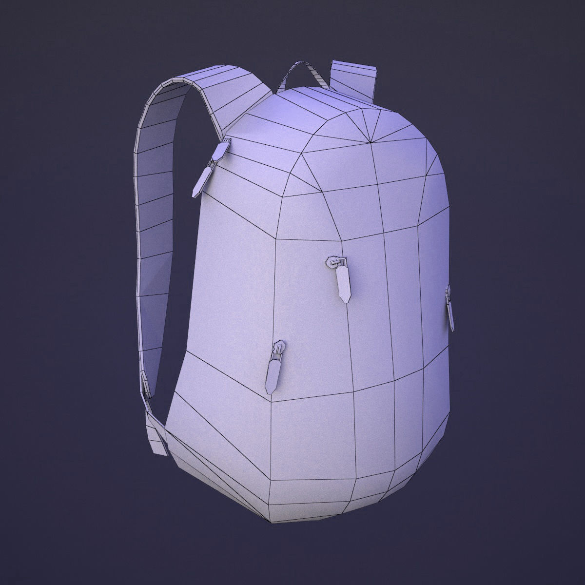 backpack adi Low-poly 3D model_5