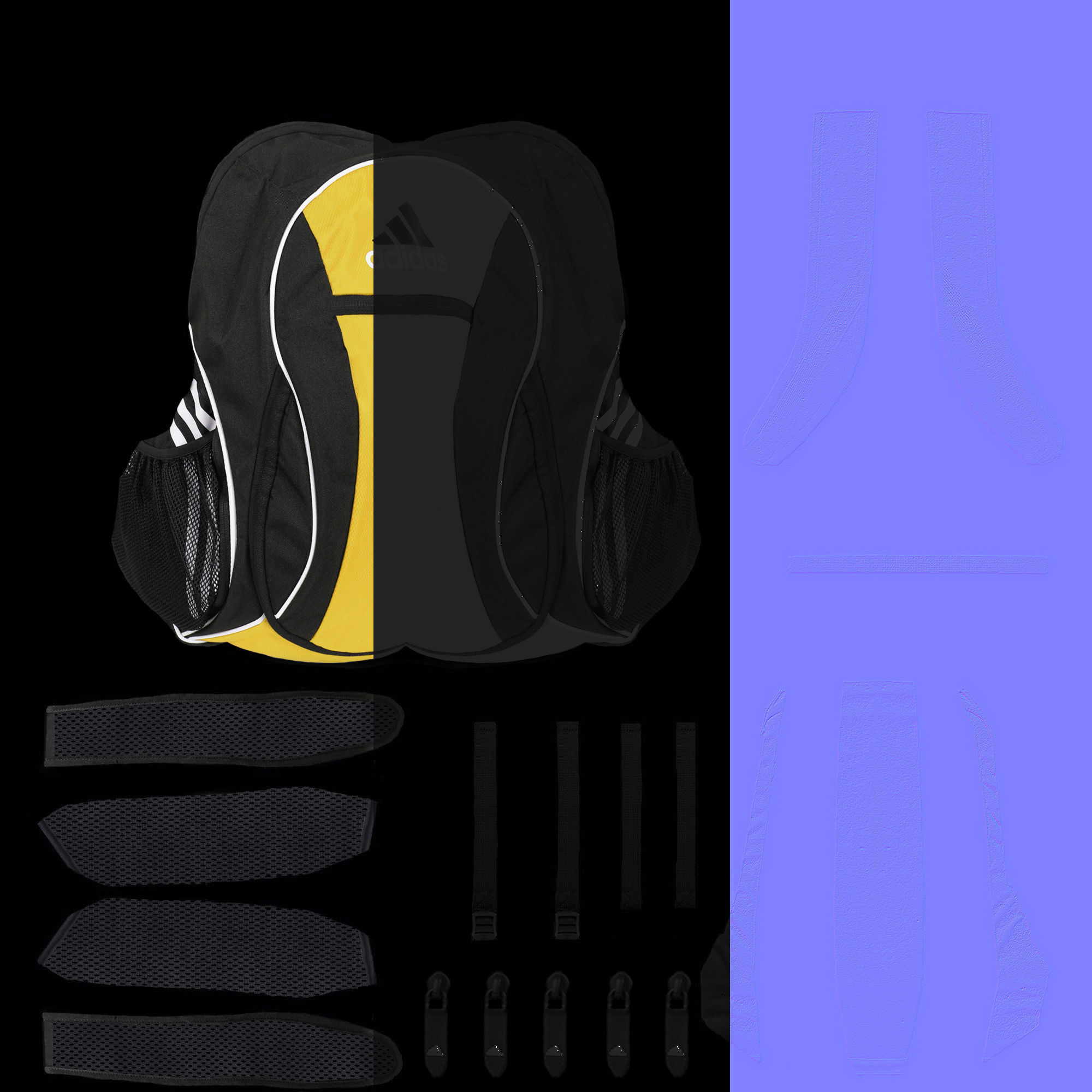 backpack adi Low-poly 3D model_1