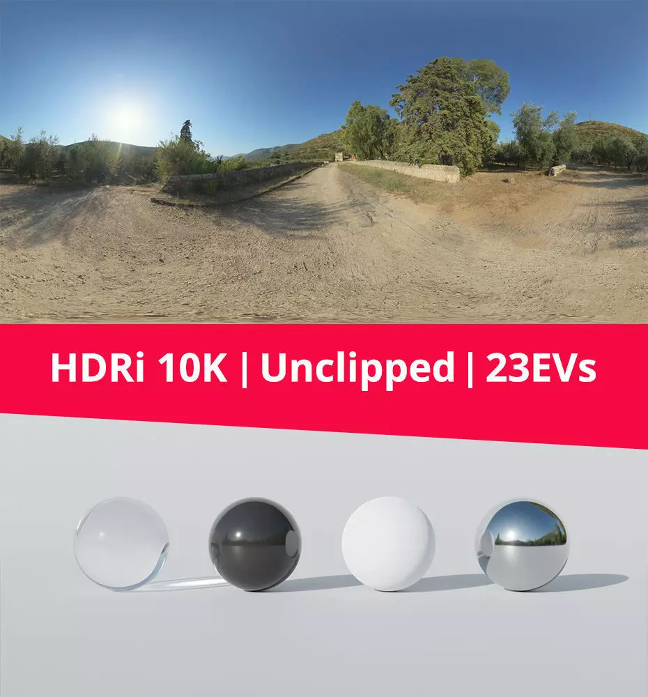 Hdri - Trail Trees And Mountains Texture