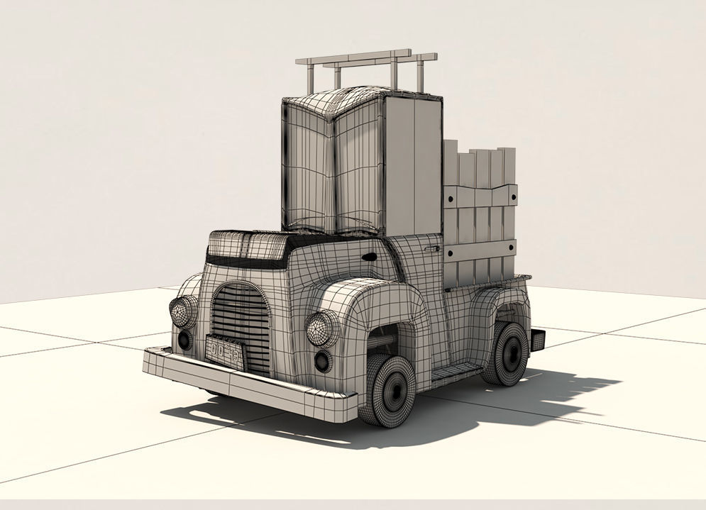 3D stylized car 3D model_5