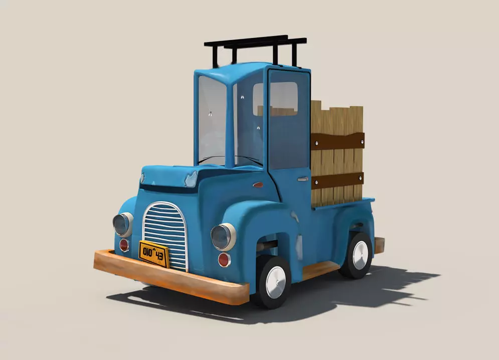 3D stylized car 3D model_0