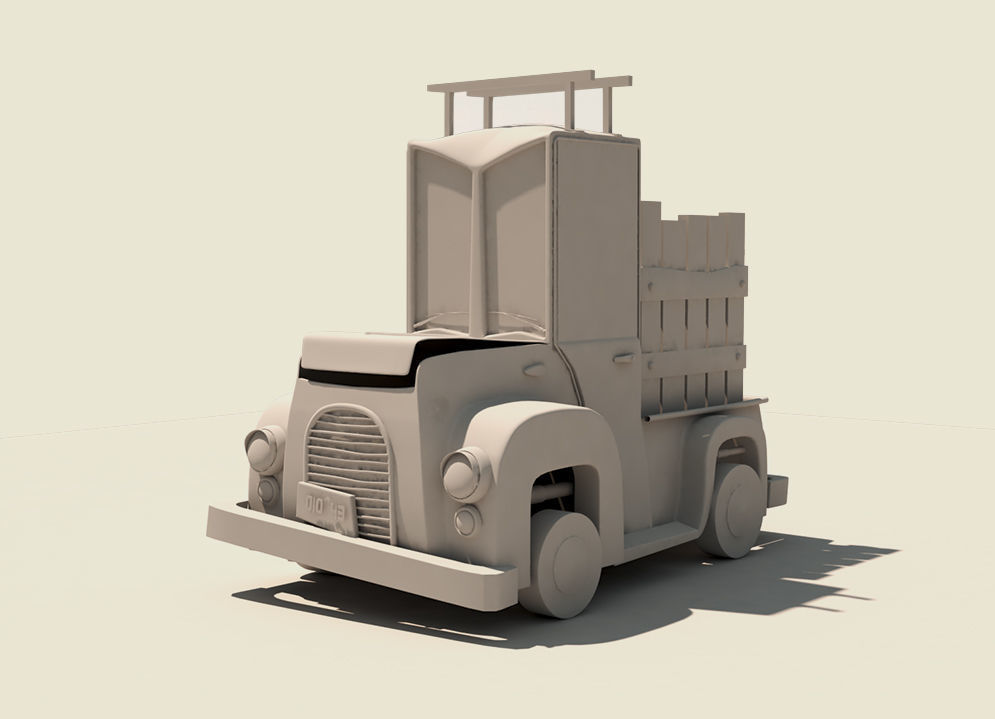 3D stylized car 3D model_4