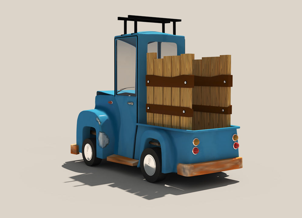 3D stylized car 3D model_1