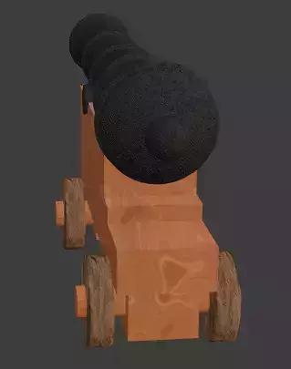 Cannon and mortar pack - low poly  3D model