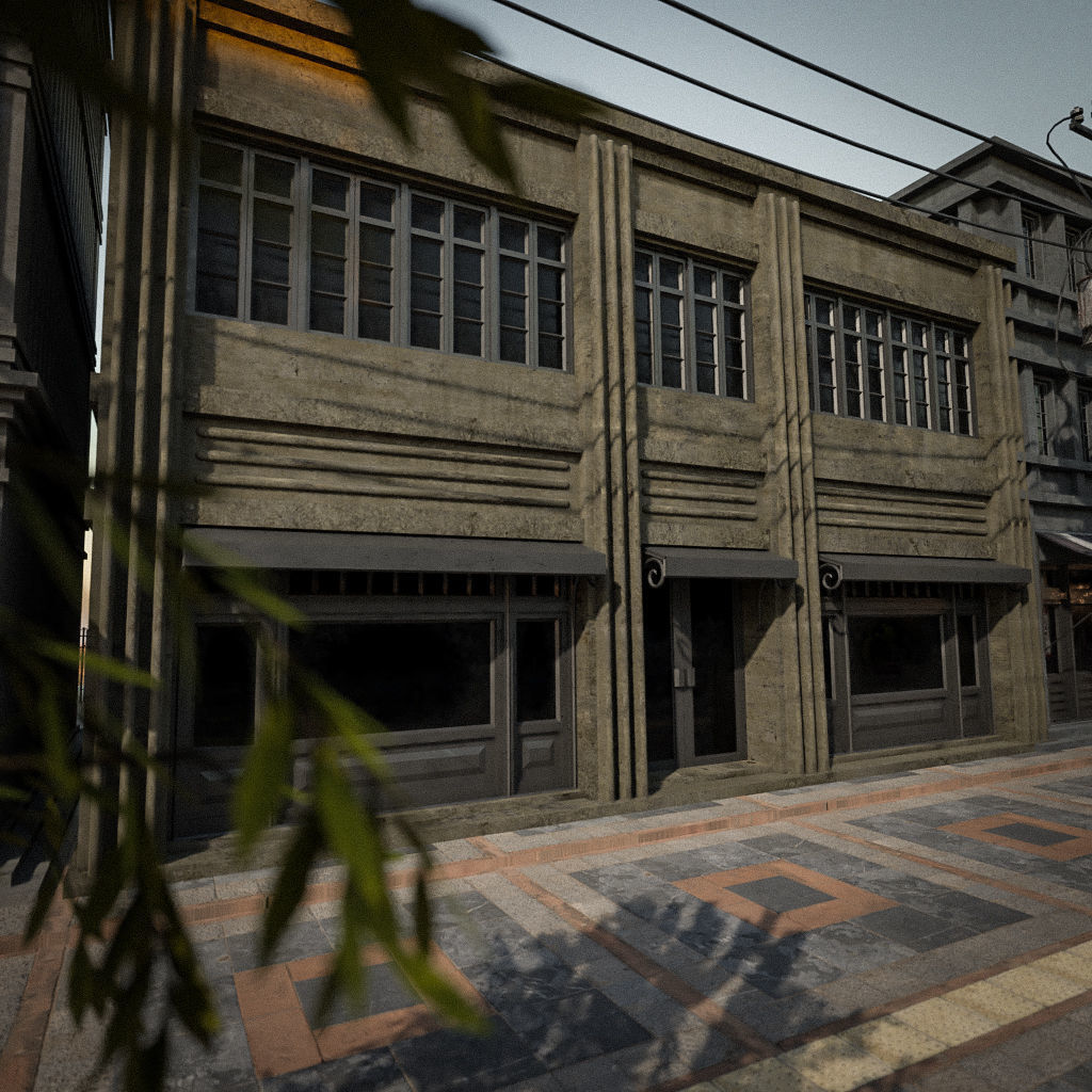 OLD RETRO CLASSICAL BUILDING PACK 3D Model Collection_19