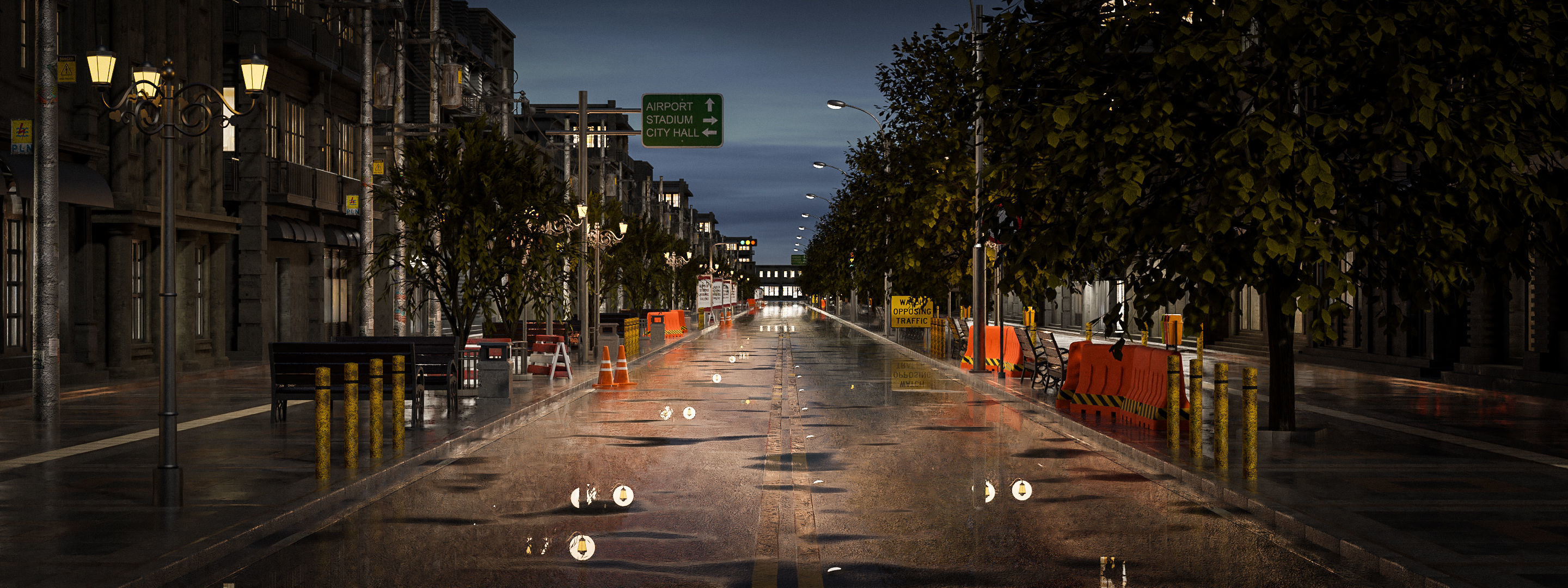 OLD RETRO CLASSICAL BUILDING PACK 3D Model Collection_32