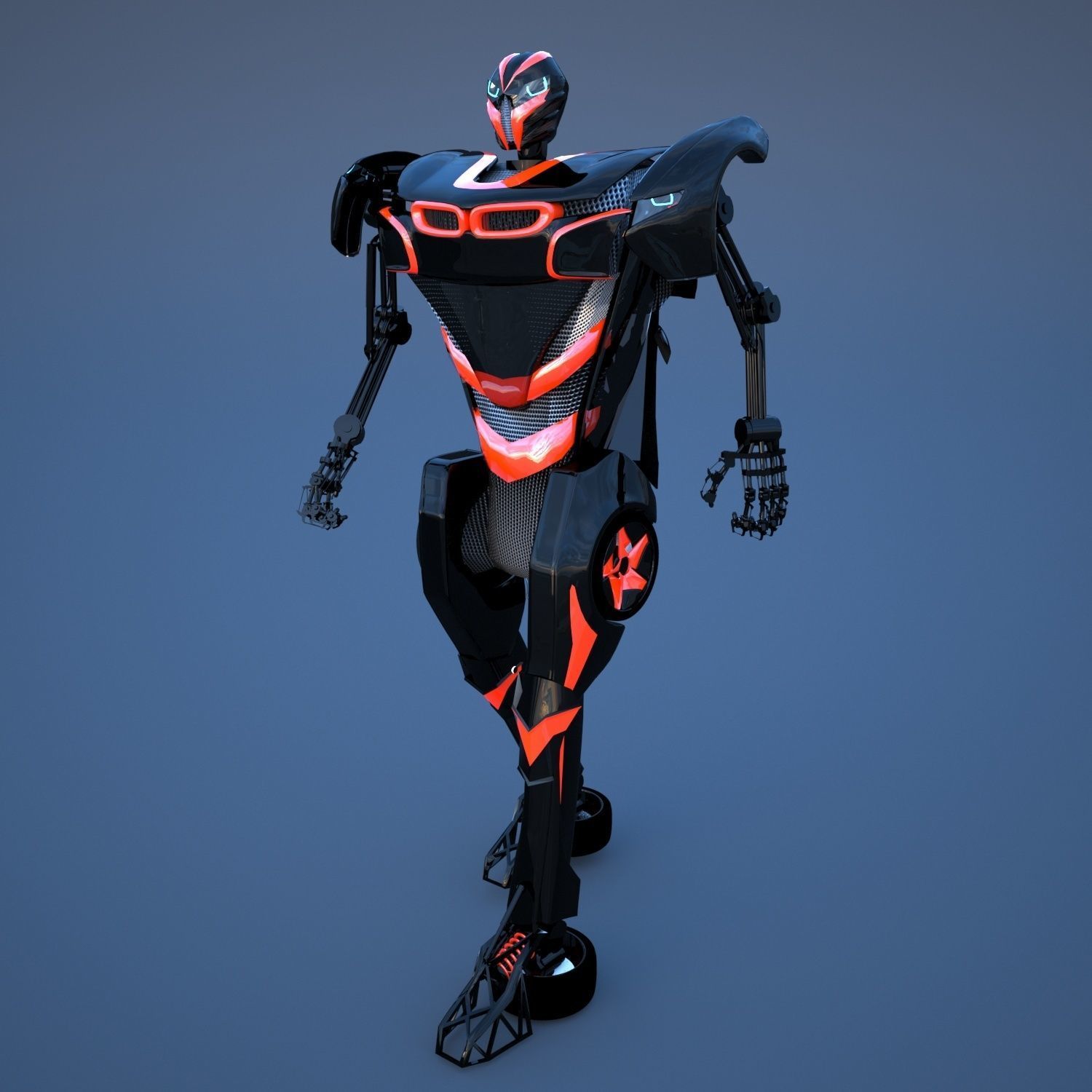 Robot sci-fi 3D model_1