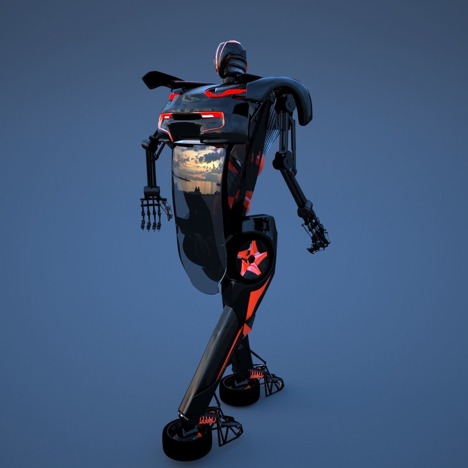 Robot sci-fi 3D model_2