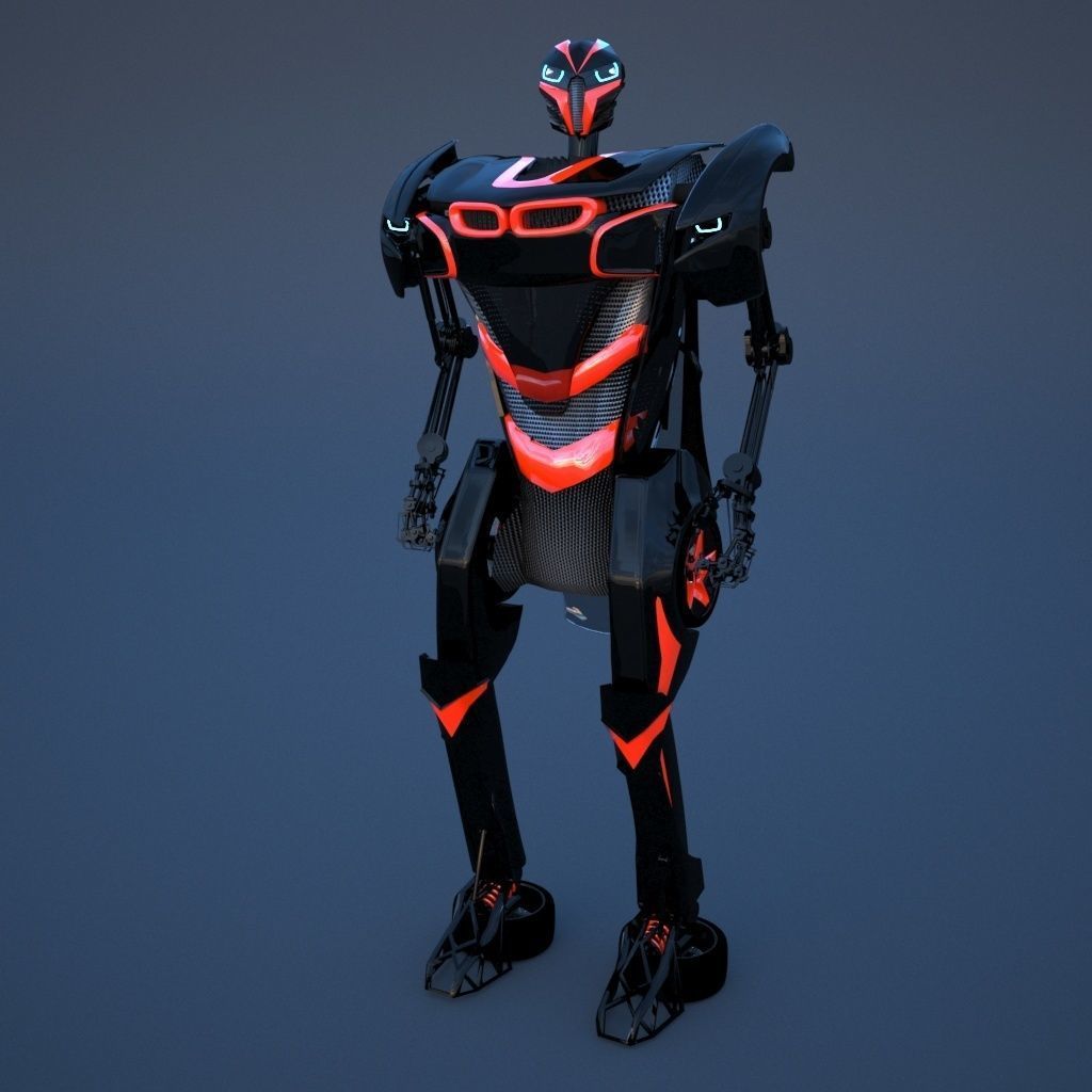 Robot sci-fi 3D model_8