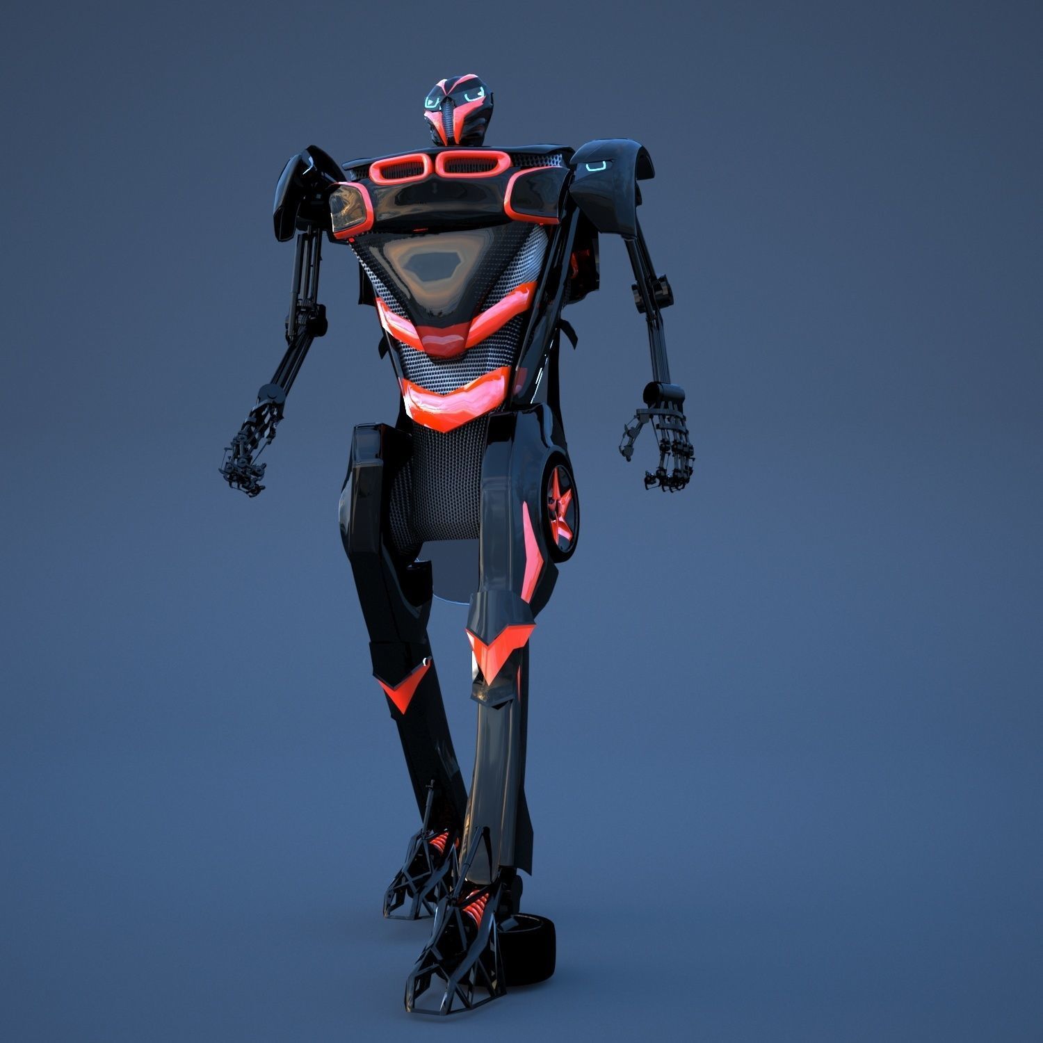 Robot sci-fi 3D model_6