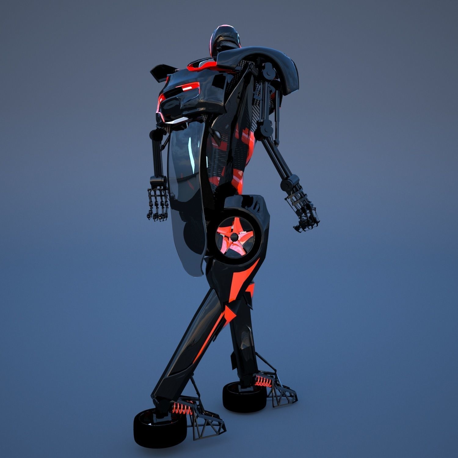 Robot sci-fi 3D model_4