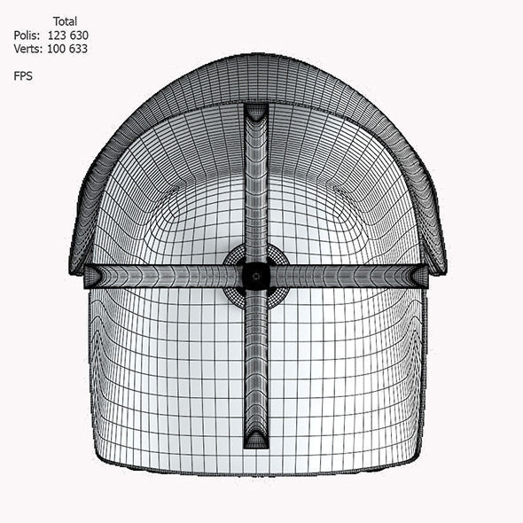 Tabano lounge chair with cushion and legs 3D model_9