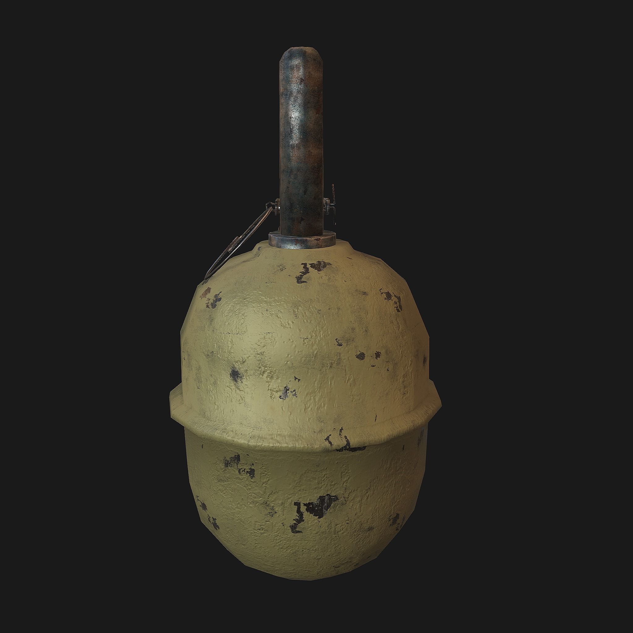 Grenade old Low-poly 3D model_4