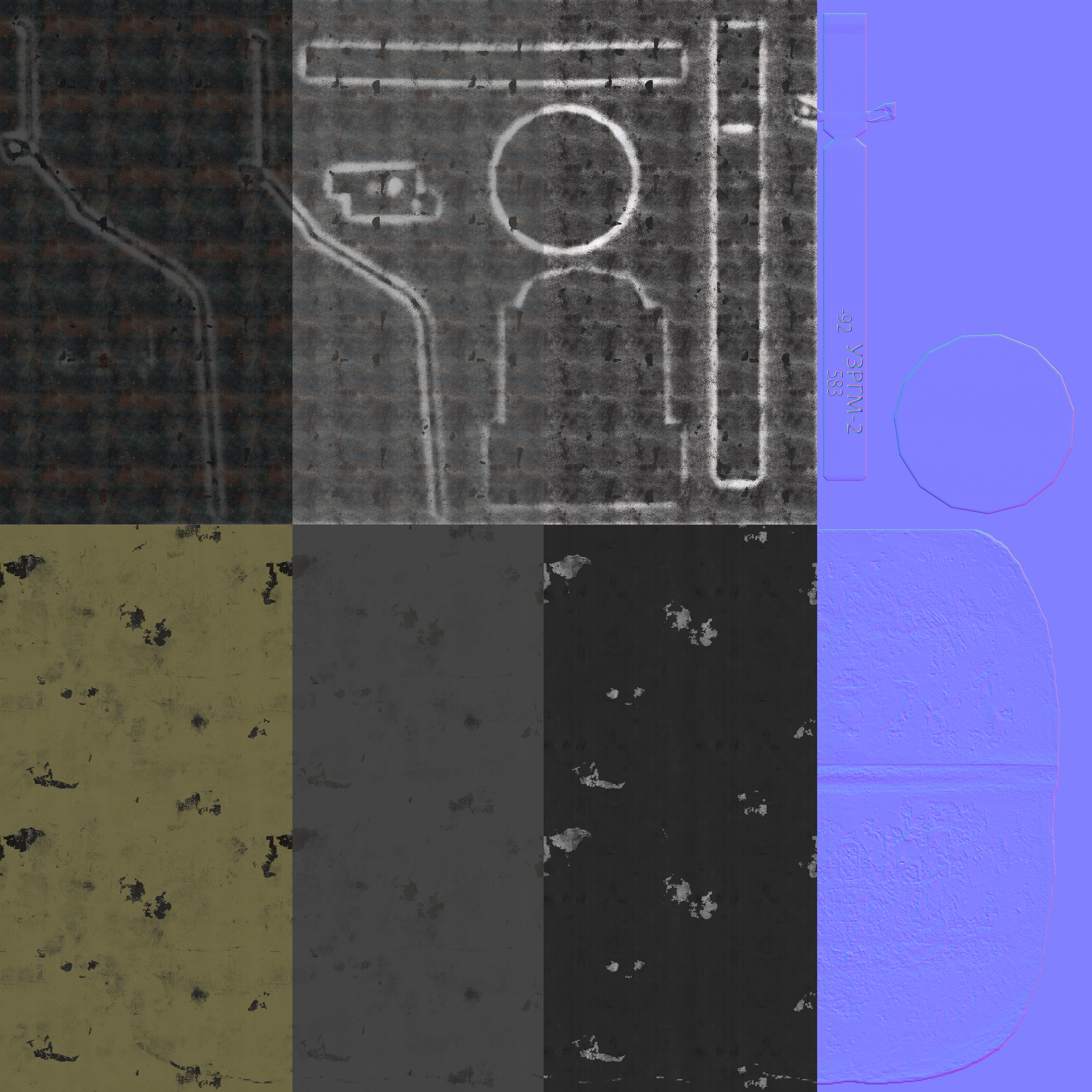 Grenade old Low-poly 3D model_10