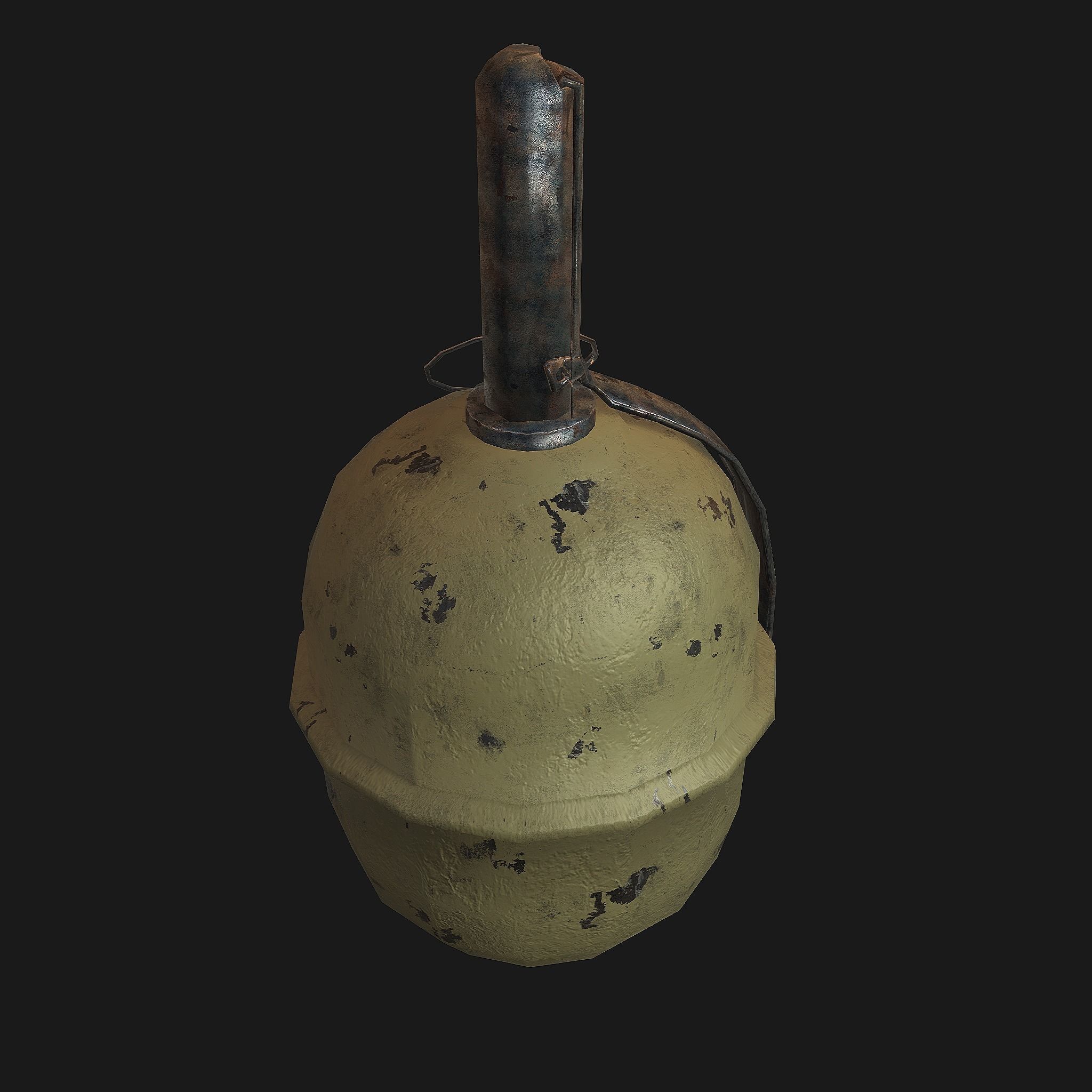 Grenade old Low-poly 3D model_3
