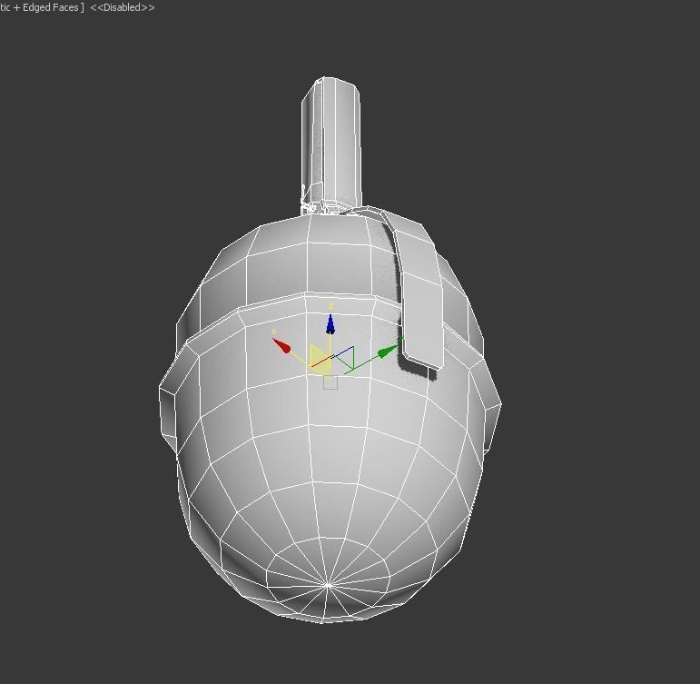 Grenade old Low-poly 3D model_8