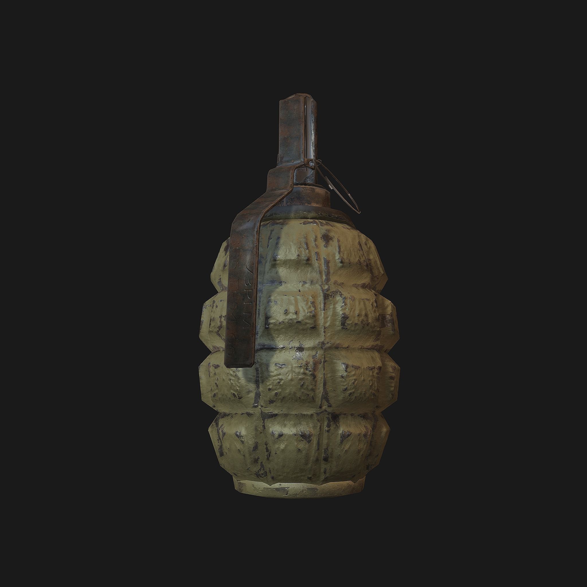 grenade Low-poly 3D model_1