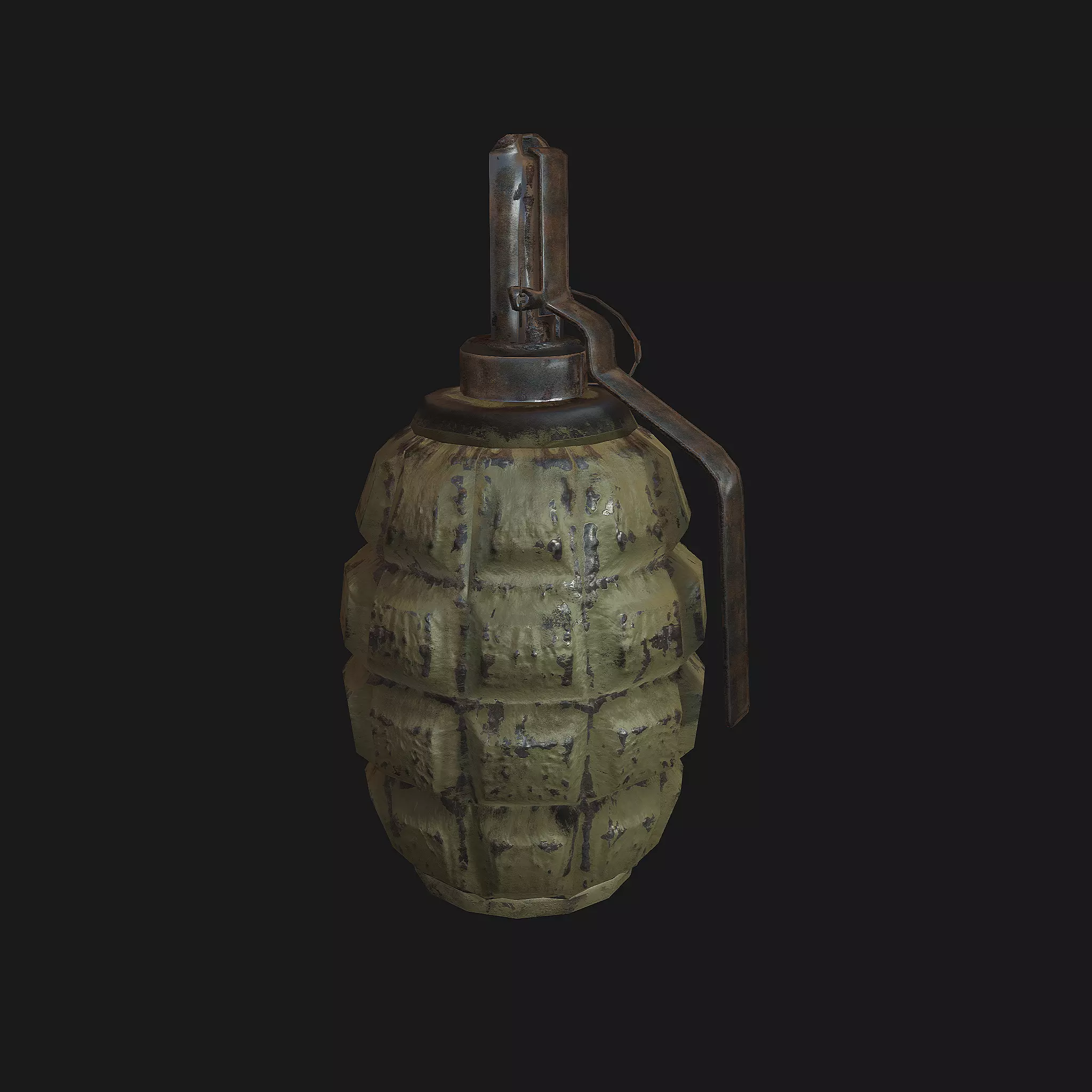 grenade Low-poly 3D model_0