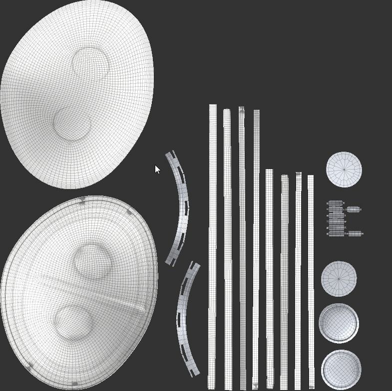 Respirator Mask Low-poly 3D model_7