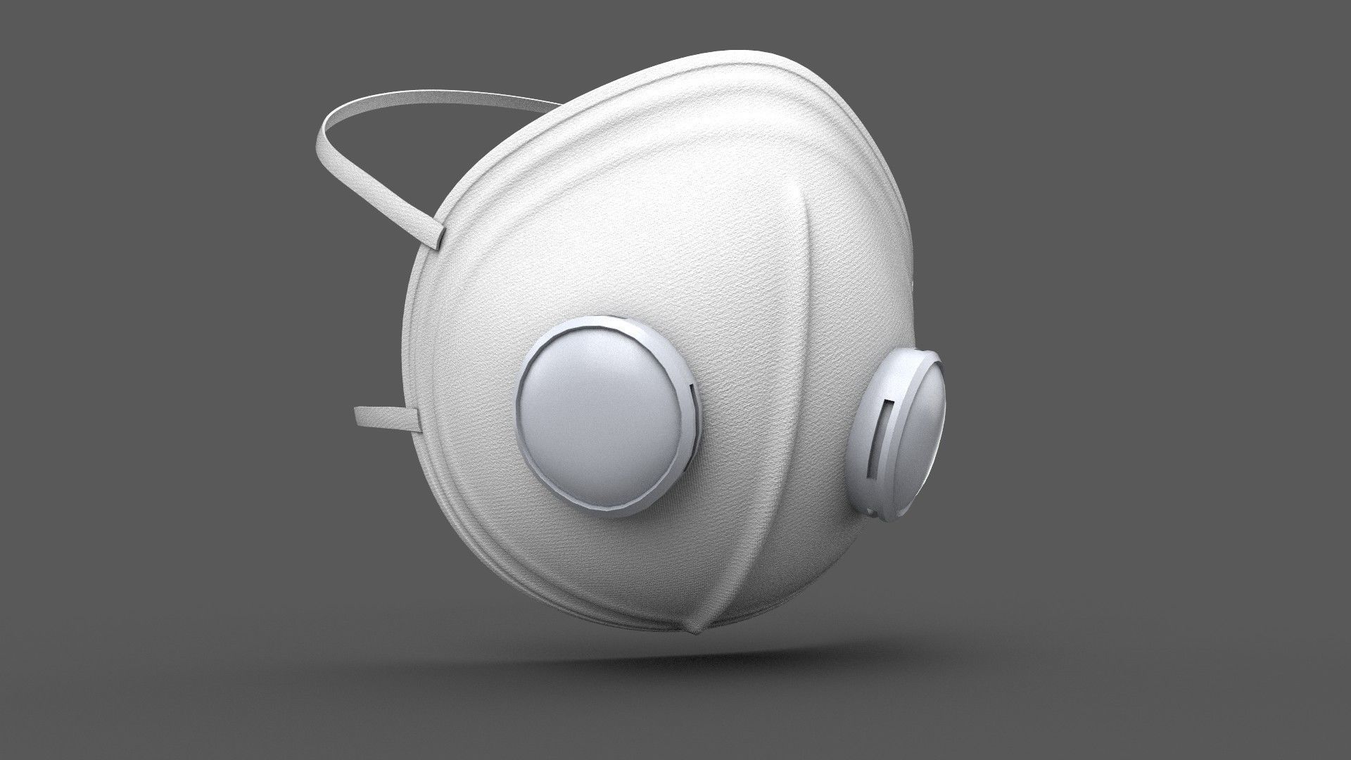 Respirator Mask Low-poly 3D model_6