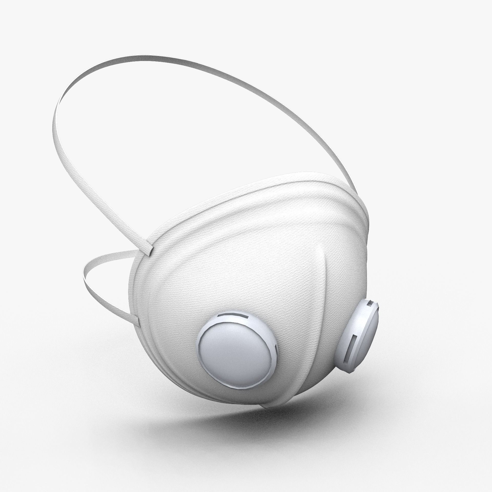 Respirator Mask Low-poly 3D model_1