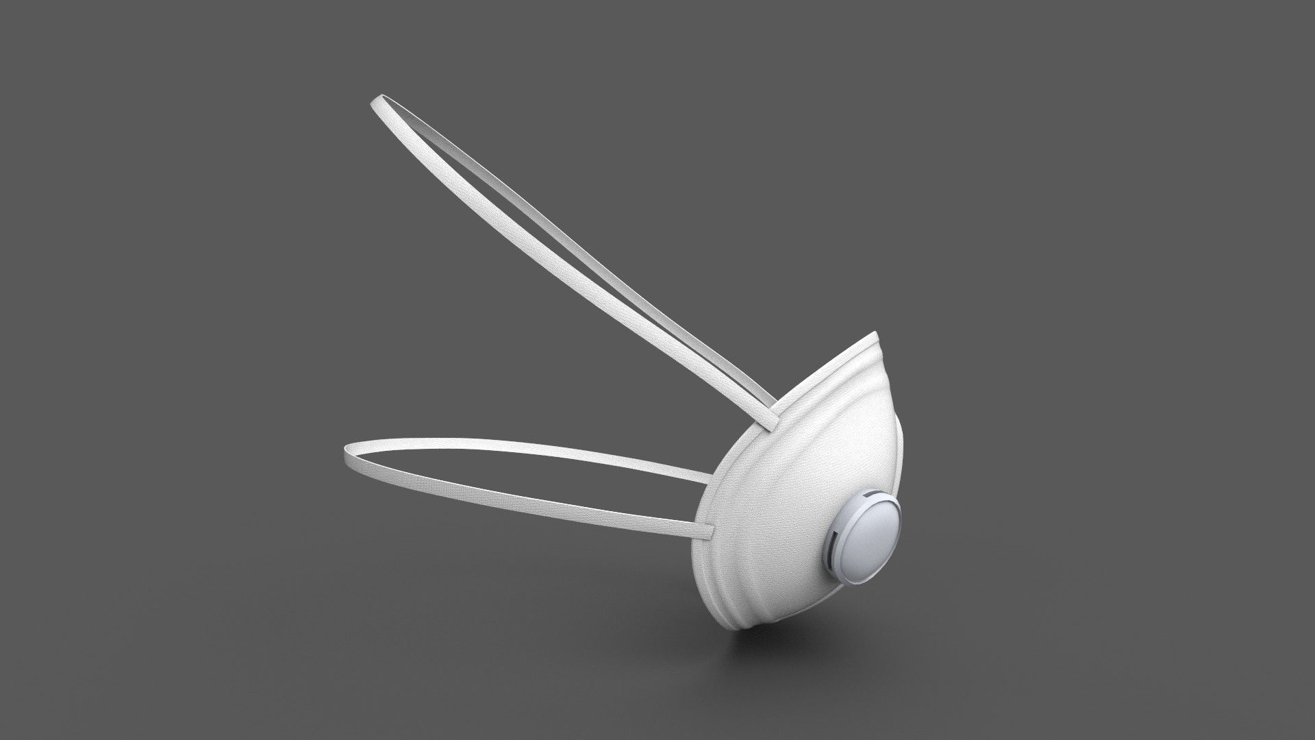 Respirator Mask Low-poly 3D model_2