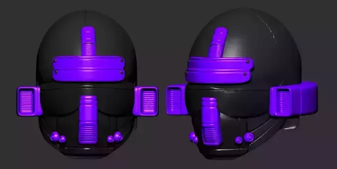 helmet high poly sculpt 3d printable ver 7 3D model