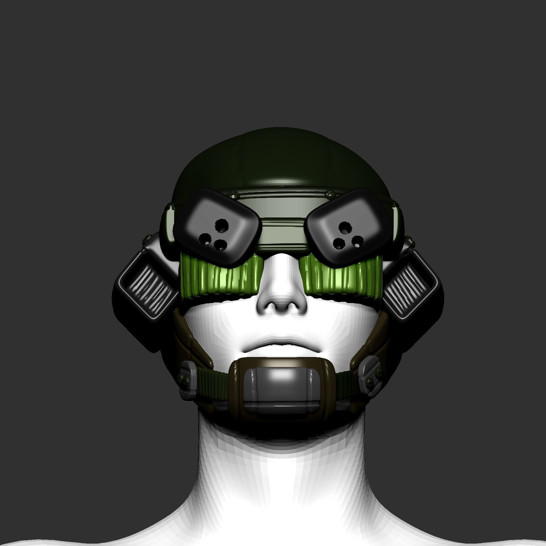 helmet high poly sculpt 3d printable 3D model 3D model_7